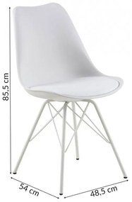 Jedálenská stolička Eris biela