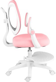 Detská rastúca stolička Neoseat JUNI 022 — látka, prateľný poťah, ružová
