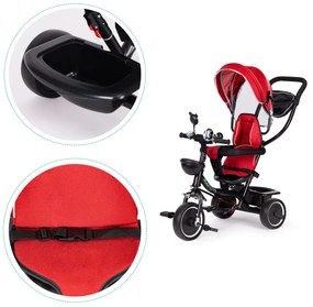 WELLHOX Trojkolka s otočným sedadlom - červená