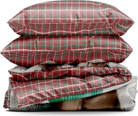VIANOČNÉ OBLIEČKY Z MIKROVLÁKNA CUDDLE 200X220 CM, 2 KS 70X80 CM VZOROVANÉ