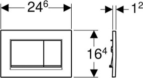Geberit 115.883.DW.1 - Splachovacie tlačidlo Sigma30 24,6x16,4 cm čierne