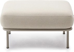 Béžová podnožka z textílie buklé Aurum – Kave Home