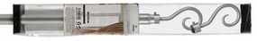Sivá kovová garniža VALANCE LOOP 120-210 cm