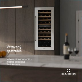 Klarstein Vinsider Duo chladnička na víno, 79 fliaš, 2 chladiace zóny, UV ochrana, 9 políc, Dotykové ovládanie