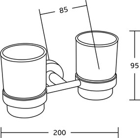 Mexen príslušenstvo, TIBER držiak na kefku, chróm, 7050552-00