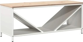 vidaXL Stojan na palivové drevo s drevenou doskou 100,5x35,5x40 cm