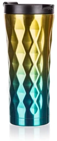 Banquet Hrnček cestovný dvojstenný GINSTER 450 ml, zlato-modrá