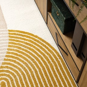 Dywany Łuszczów, Kusový koberec Fusion 0240 cream/yellow, 140x190, viacfarebná, kancelária