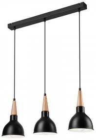 Luster na lanku FRANCESCA 3xE27/60W/230V čierna