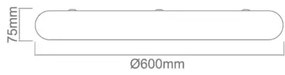 Luxusné stropné svietidlo Piatto chróm 60