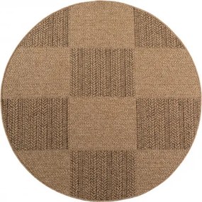 Koberec TIMBER kocky, béžový kruh