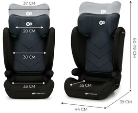KINDERKRAFT - Autosedačka I-SPARK i-Size (100-150 cm) čierna