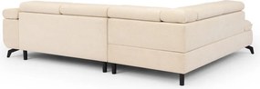 Krémová ženilková rohová pohovka (ľavý roh/do L) Marbeya – Ropez