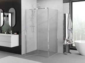 Mexen Exo, výklopný sprchový kút 160 x 120 cm, číre sklo, chrómový profil, 819-160-120-01-00
