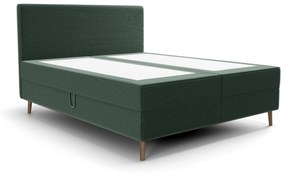 Manželská posteľ 180 cm Napoli Bonell (zelená) (s roštom, s úl. priestorom). Vlastná spoľahlivá doprava až k Vám domov. 1082462