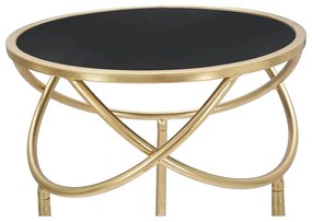 Okrúhly odkladací stolík so sklenenou doskou ø 40 cm Ring – Mauro Ferretti