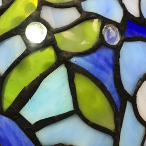 Vitráž lampa tiffany 40*Ø25 WISTERIA