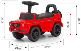 Odrážadlo MERCEDES G350d červené S