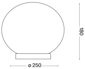Ideal Lux - LED Stolná lampa CANDY 1xG9/3W/230V pr. 25 cm biela