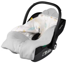 Lionelo - Zavinovačka do autosedačky TRAVEL SWADDLE 90x90 cm Sivý Balón
