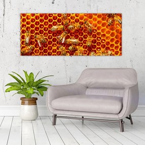 Obraz - Medový plást (120x50 cm)