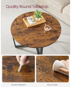 Konferenčný stôl ELDUR hnedá/čierna