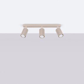 Bodové svietidlo Karbon, 3x tmavobéžové hliníkové tienidlo, (možnosť polohovania)
