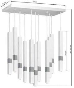 LED Luster na lanku CASTRO 11xG9/7W/230V