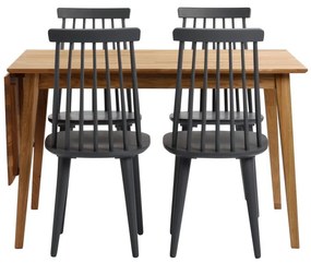 Prírodný sklápací dubový jedálenský stôl Rowico Mimi, 120 x 80 cm