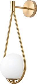 Toolight Toolight, nástenné svietidlo 1xE27, G094-1W, zlatá-biela, OSW-09719
