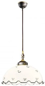 Náhradné sklo k lustru NONNA E27 pr. 36 cm biela/zelená