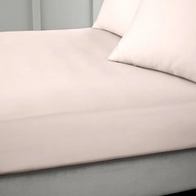 Ružová napínacia plachta z bavlneného saténu 150x200 cm Cotton Sateen – Bianca