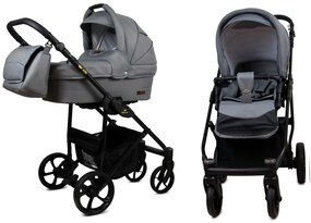 Detský kočík 4v1 BabyLux AIR ALU Steel+isofix základňa