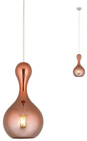 Redo 01-2257 - Luster na lanku LOB 1xE27/42W/230V pr. 18 cm meď