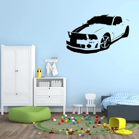 Veselá Stena Samolepka Auto Mustang Farba: čierna, Veľkosť: 80 x 50 cm