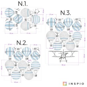 Nálepky Balóny v modrom