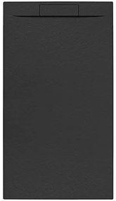 Sprchová vanička obdĺžniková SAT Fusion 100x80 cm liaty mramor Grafito SATFU10080G, 1 ks