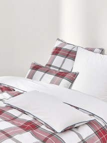 Kockovaná obliečka na paplón z bavlneného perkálu Scarlet