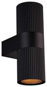 Nordlux - Vonkajšie nástenné svietidlo KYKLOP 2xGU10/25W/230V IP54 čierna