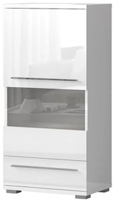 Vitrína Piano V60-1KS1F/PN-70/KA/70 lakované crystal white
