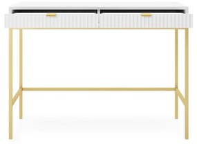 KONZOLA VIGGO BIELA + ZLATÝ PODSTAVEC 104 cm