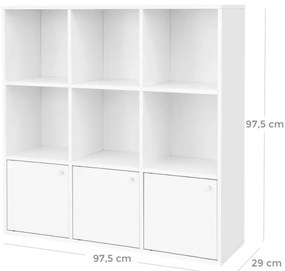 Knihovna Vasagle Morris bílá