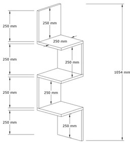 Polica NUVIA antracit