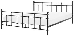 Kovová posteľ 180 x 200 cm čierna LYNX Beliani