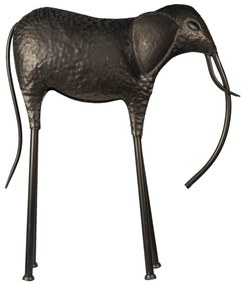 Gray-brown decorative elephant statuette - 79 * 26 * 86 cm