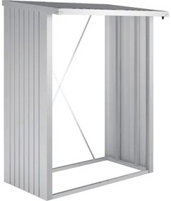 Prístrešok na drevo Biohort Woodstock 150 157x102x199 cm plechový strieborný metalický