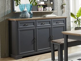 Komoda so zásuvkami Jasmin, grafit/dub