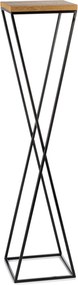 STOJAN NA KVETINÁČ LOFT6 100X24X24 CM ČIERNA/HNEDÁ