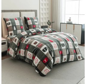 Mikroplyšové obliečky CHRISTMAS SOCKS zelené Rozmer obliečky: 70 x 90 cm | 140 x 220 cm