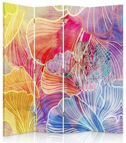 Gario Paraván Farebné abstraktné listy Rozmery: 145 x 170 cm, Prevedenie: Klasický paraván